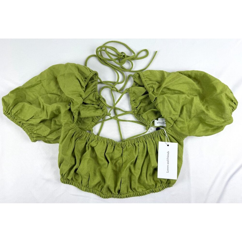 NWT Lovers and Friends Aviana Top in Green Women's Size Small - Picture 3 of 7